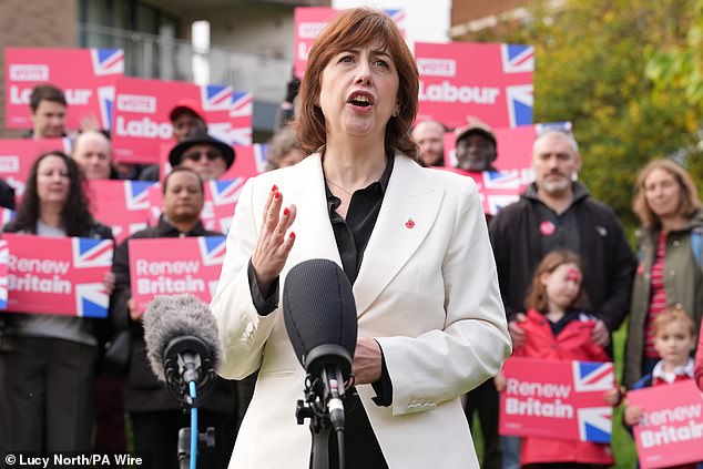 Labour's new deputy leader Lucy Powell (pictured speaking to supporters on October 25) is among a cohort of MPs being allowed to rent flats to each other at the taxpayer's expense