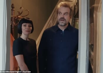 David Harbour made a joke about cheating while stood besides then wife Lily Allen during a tour of their Brooklyn townhouse, two years before their split and her album about his infidelity