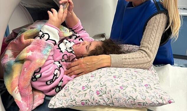 Faye Errington is pictured with her young girl Orla, who has spent much of her life in hospital