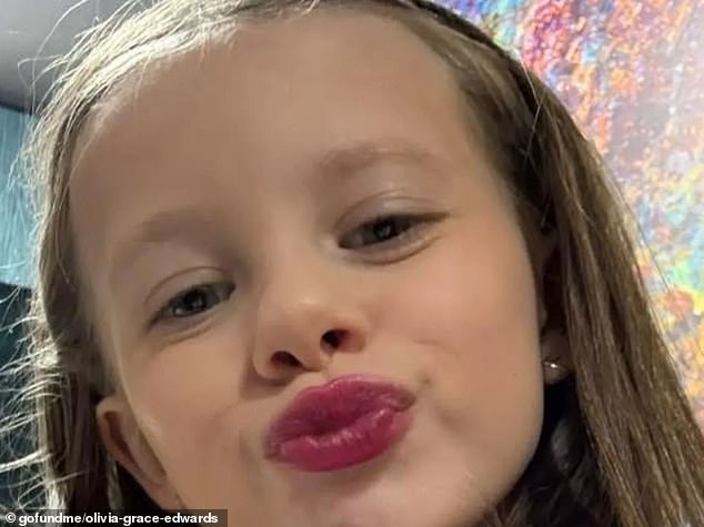 Olivia Grace Edwards (pictured) tragically died after 'taking unwell' the day before her ninth birthday