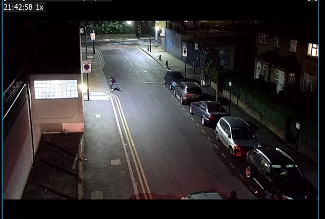 David Gomoh, 24, seen on CCTV, being chased before he was fatally stabbed because he lived in south Newham, east London