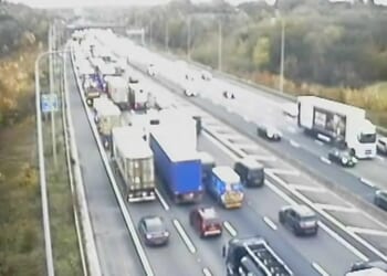 M25 grinds to a halt as drivers face hour-long delays after crash and vehicle fire
