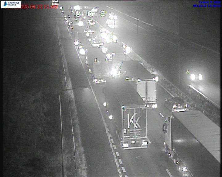 Traffic on M6 Jnc 11.