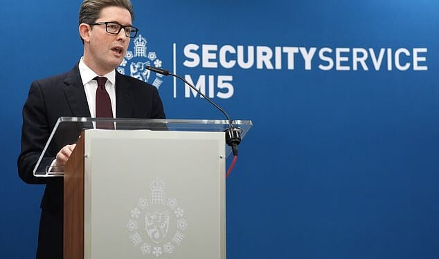 MI5 thwarted Chinese plot to attack Britain's national security last week as spy chief says UK 'needs to up its game' against outside threats