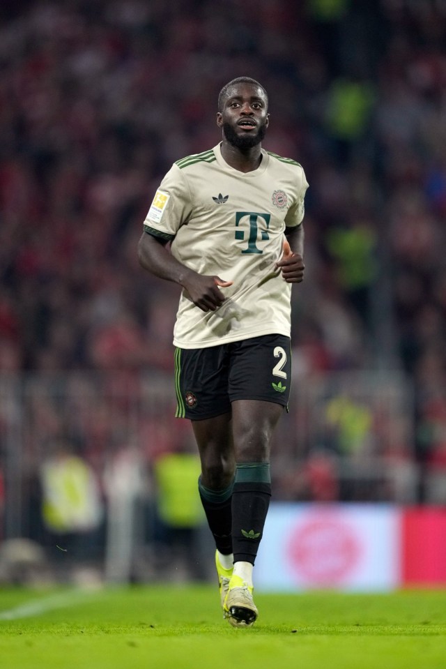 MUNICH, GERMANY - SEPTEMBER 26: Dayot Upamecano of Bayern Munich looks on during the Bundesliga match between FC Bayern München and SV Werder Bremen at Allianz Arena on September 26, 2025 in Munich, Germany. (Photo by F. Noever/FC Bayern via Getty Images)