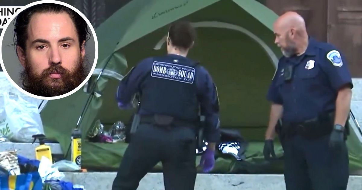 Louis Geri, 41, of Vineland, New Jersey, was arrested after telling officers he had "a hundred-plus" explosives outside a church where Supreme Court justices were expected to attend Mass.