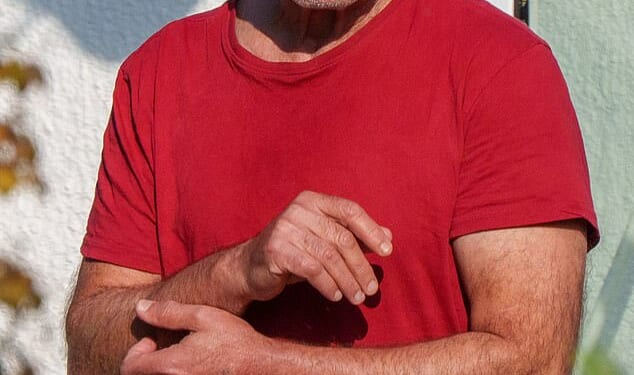 Faraj Al-Shamie, (pictured) the father of Manchester synagogue terrorist Jihad Al-Shamie, has been spotted for the first time since his son's murderous rampage at his home in France