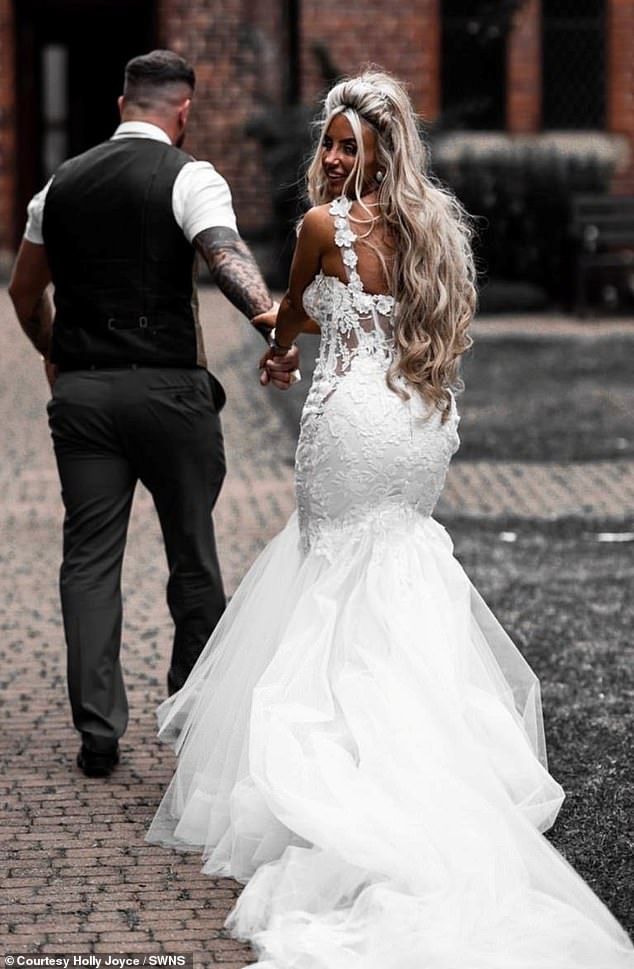 Holly and Dougie on their wedding day