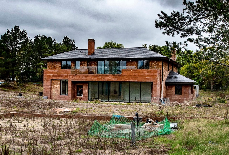 Marcus Rashford's house under construction in Mobberley, Cheshire.