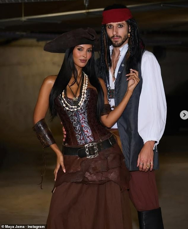 Maya Jama wowed as a sexy pirate alongside boyfriend Ruben Dias as they led the stars dressing up for Halloween on Friday