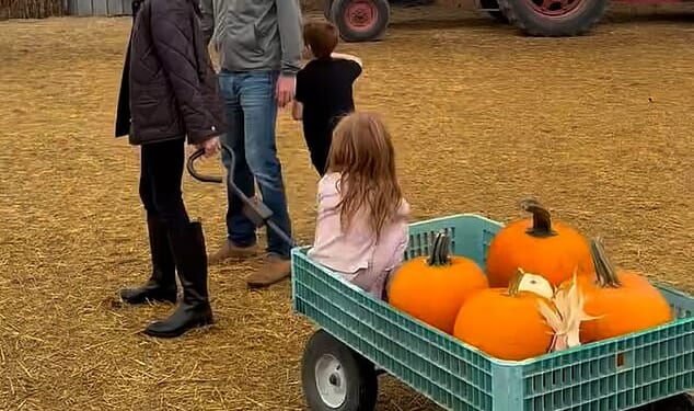 Meghan Markle looked casual but chic in a quilted jacket and smart leather boots as she enjoyed a Halloween trip to a pumpkin patch this weekend