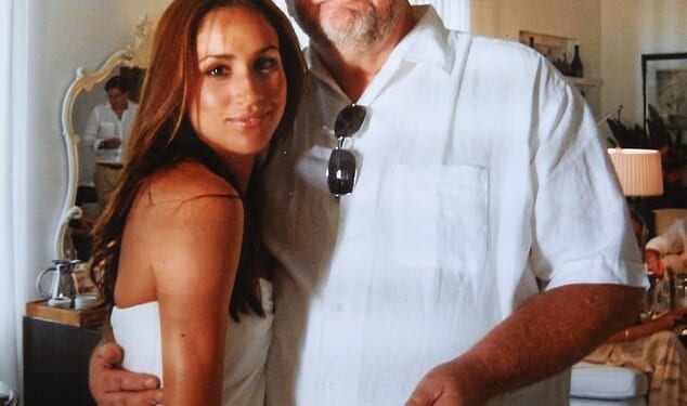 Meghan Markle¿s estranged father is ¿trapped¿ in a building in the Philippines. The pair are pictured on Meghan's wedding day in 2011 to Trevor Engelson in Jamaica