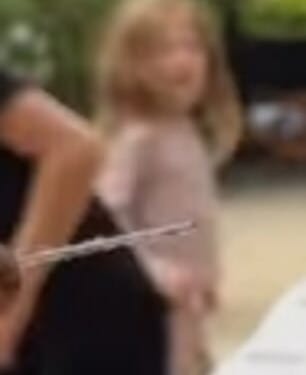 Princess Lilibet could be seen in the back of a video shared by Meghan of Harry carving a pumpkin