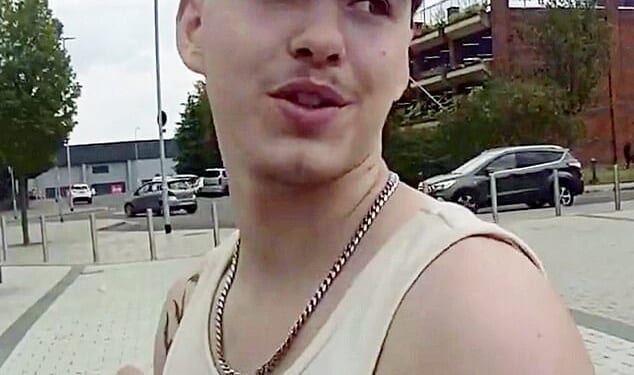 Charlie Wilson, 17, was cuffed by a police officer and was threatened with a £1,000 fine while he was busking in the town centre of Bury, Greater Manchester