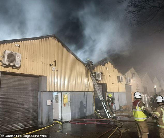 The men set fire to a warehouse on the Cromwell industrial estate in Leyton, East London, causing an estimated £1m in damage, last March
