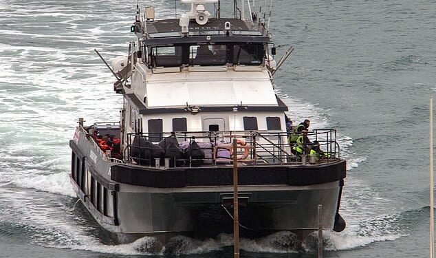 Border Force boats arrive in Dover filled with migrants as data shows 1,659 crossed the channel in the last three days