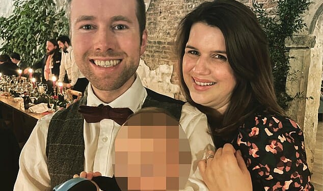 Jennifer Cahill (right) delivered baby Agnes Lily at her home in the presence of her husband Rob (left) and two midwives in June last year