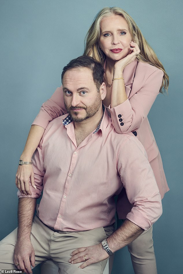 Cornel with his wife Julie before the hair transplant