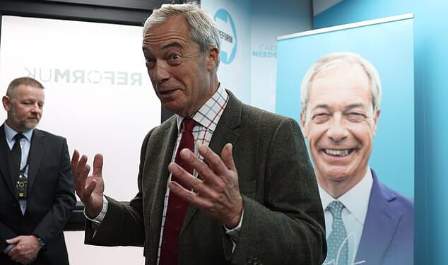 Mr Farage said: 'Reform will never borrow to spend, as Labour and the Tories have done for so long; instead, we will ensure savings are made before implementing tax cuts.'