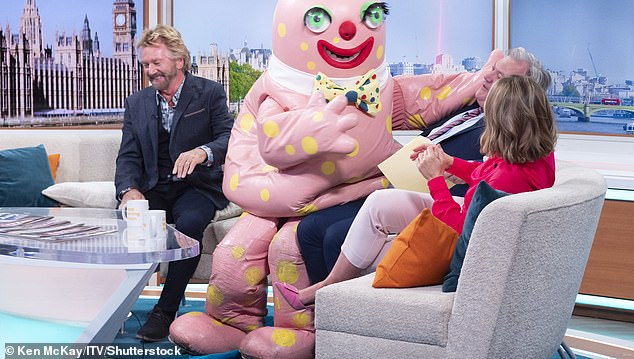 Mr Blobby originally featured on the British Saturday night variety show Noel's House Party, broadcast on BBC One and he caused mayhem during his appearance