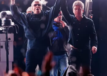 The once warring Gallagher brothers are reportedly hoping to bag an Oscar and a BAFTA with an ambitious documentary capturing Oasis' reunion (pictured on stage last month)