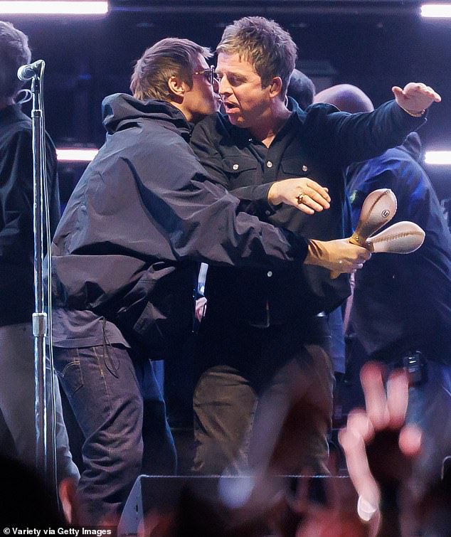 Noel (R) and Liam (L) finally buried the hatched and reunited on stage for the first time in almost two decades earlier this year with a string of sell-out UK shows