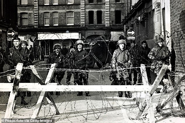 Furious veterans demanded on Thursday night that Labour halts the witch hunts against them after a paratrooper, known only as Soldier F and now in his seventies, was cleared of Bloody Sunday shootings. Pictured: British troops on Bloody Sunday
