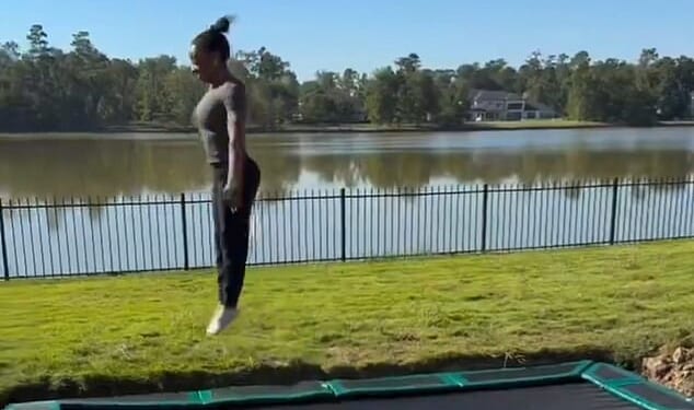 Simone Biles seemingly revealed that she'd gotten a boob job as she posted a video on Instagram