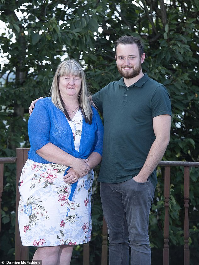 Jacob Dunne with James's mother Joan. They meet often, share a common purpose and work towards similar goals