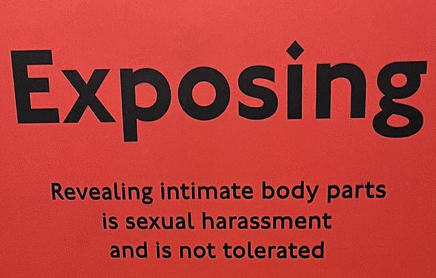 The bright red sexual harassment notice that can be seen plastered about London Underground stations