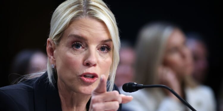Attorney General Pam Bondi testifies before the Senate Judiciary Committee in the Hart Senate Office Building on Capitol Hill in Washington, D.C., on Oct. 7.