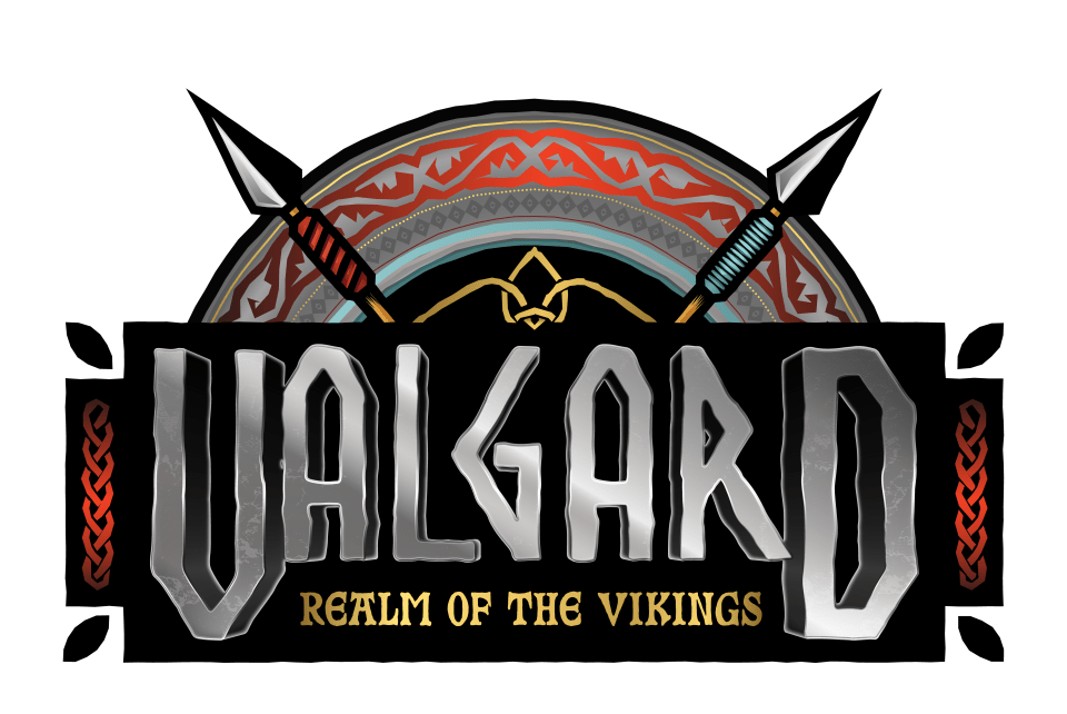 Illustration of the Valgard Realm of the Vikings logo.