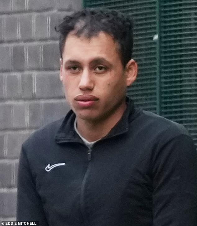 Karin Al-Danasurt, 20, is pictured outside court yesterday