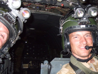 Former RAF helicopter pilot Richard Sutton in Afghanistan.