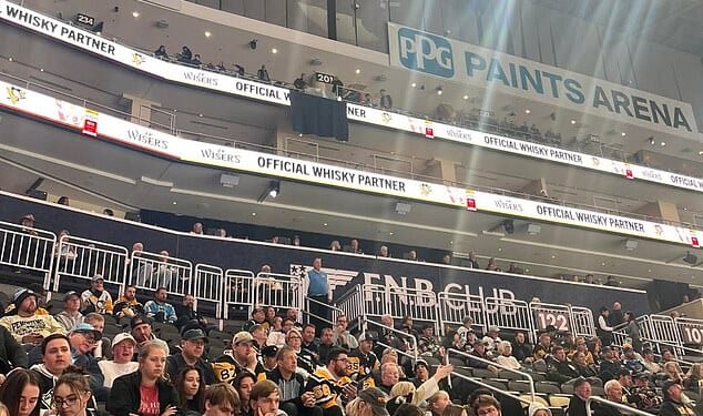 A Pittsburgh Penguins fan fell from a significant height during a game at PPG Paints Arena