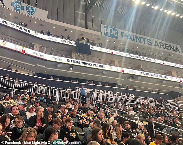 A Pittsburgh Penguins fan fell from a significant height during a game at PPG Paints Arena