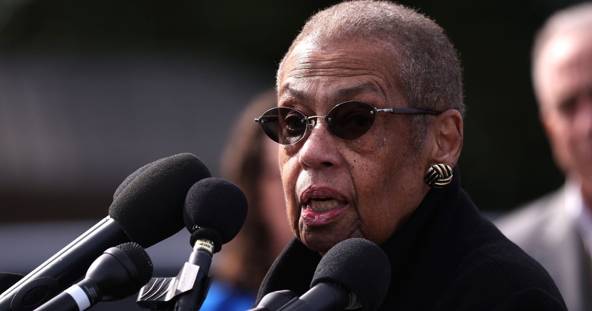Democratic Delegate Eleanor Holmes Norton speaks outside the U.S. Capitol on March 10, 2024.