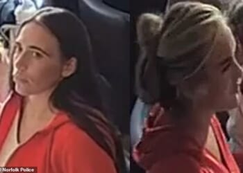 Police have launched a manhunt for dine-and-dashers after four young women fled a restaurant without paying