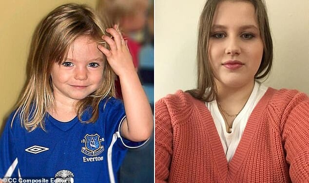 Julia Wandelt, right, claimed to be Madeleine McCann in a series of texts, calls and emails