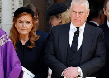 Prince Andrew and his ex-wife Sarah Ferguson (pictured together at the Duchess of Kent's funeral last month) are said to have finally agreed to leave Royal Lodge - but only if they get two alternative houses in return