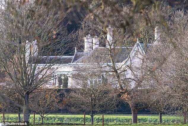 ADELAIDE COTTAGE: Meanwhile, Fergie, 66, has set her sights on nearby Adelaide Cottage (pictured) - also on the Windsor Estate- the current residence of the Prince and Princess of Wales