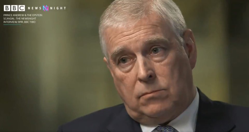 Prince Andrew speaking about his links to Jeffrey Epstein in an interview with BBC Newsnight's Emily Maitlis.