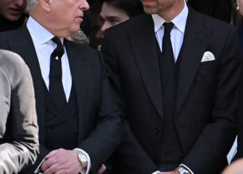 Prince William is considering formally stripping Prince Andrew (pictured together at the Duchess of Kent's funeral last month) of his Prince, HRH and Duke of York titles when he ascends to the throne, it's claimed