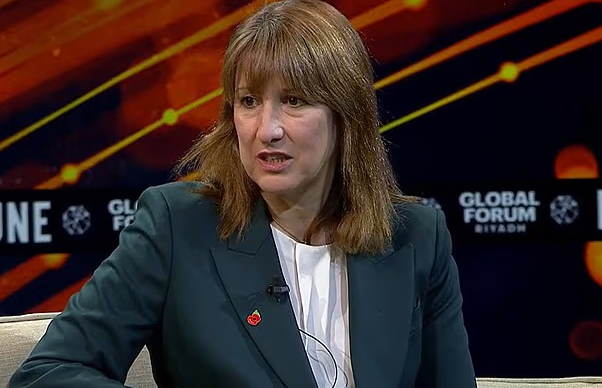 Rachel Reeves speaking at Fortune Magazine's global forum in Riyadh.