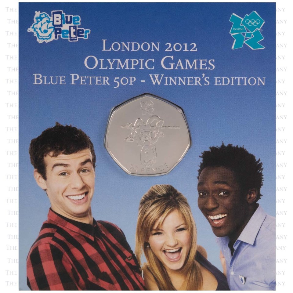 2009 London Olympics Athletics 50p Brilliant Uncirculated Coin Winner's Edition Blue Peter.