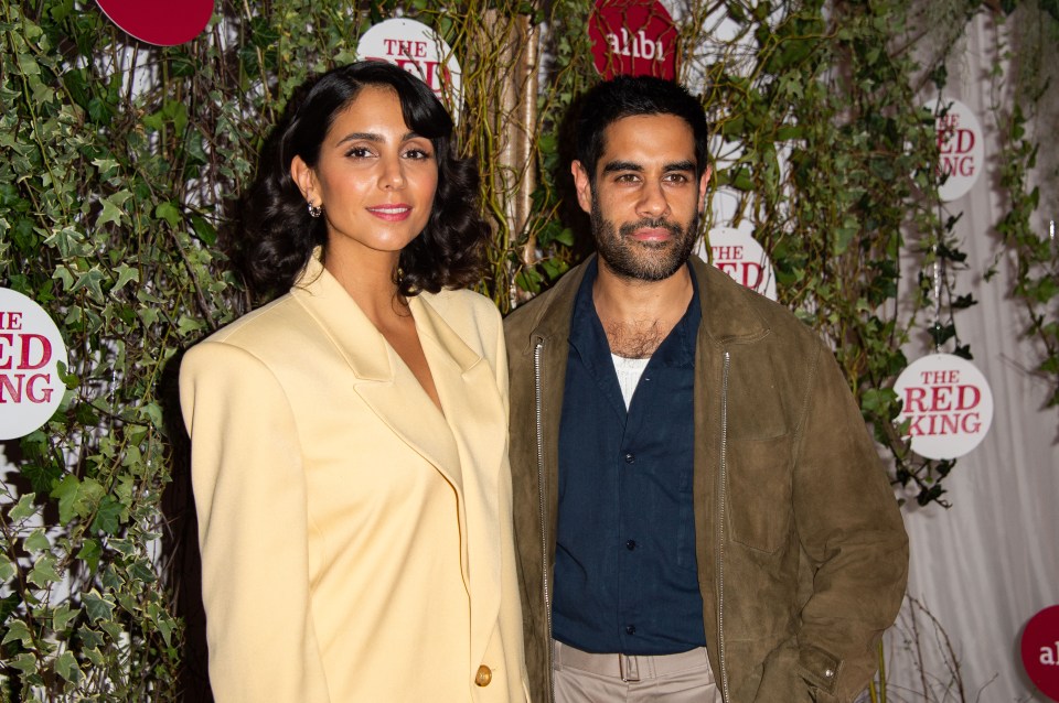 Anjli Mohindra and Sacha Dhawan attending "The Red King" screening.