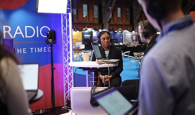 Touring broadcast studios at Conservative conference in Manchester, Kemi Badenoch played down a poll suggesting nearly two-thirds of members would support a pact