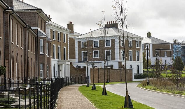 Pictured: The trees which have already been planted in Poundbury, Dorset