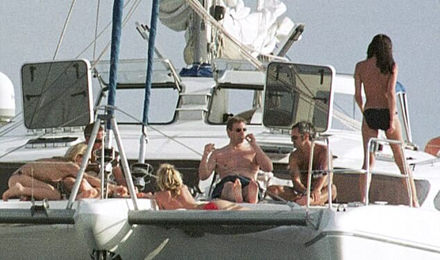 Convicted paedophile Jeffrey Epstein introduced Prince Andrew to a second woman who had been sexually abused by the billionaire for years, The Mail on Sunday can reveal. Pictured: Prince Andrew on a yacht in Phuket, Thailand, in 2001