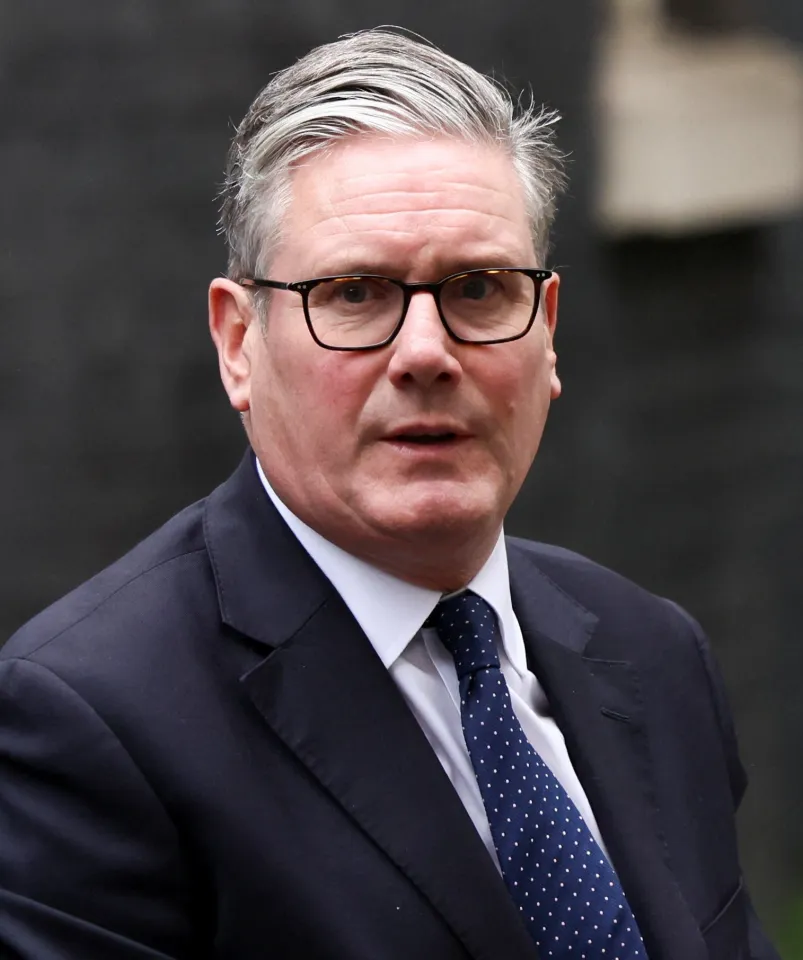 British Prime Minister Keir Starmer attending an emergency COBRA meeting.